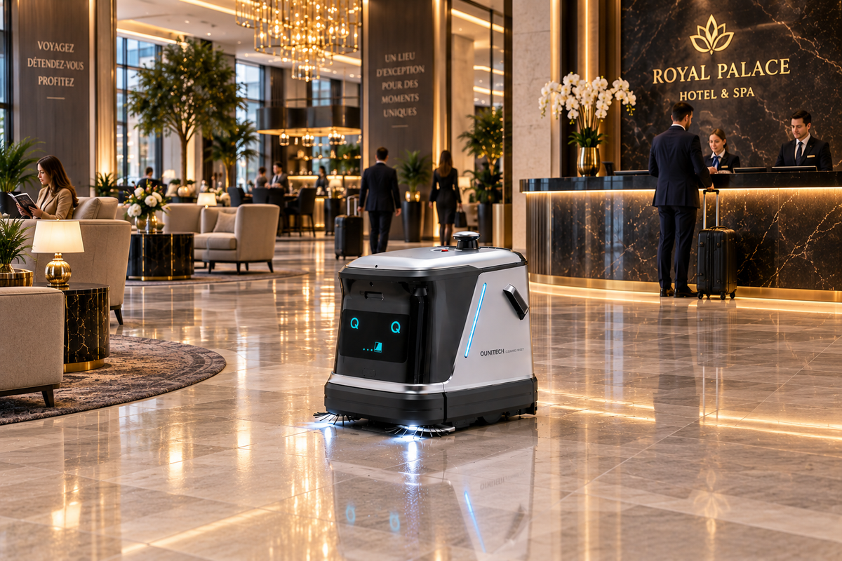 Robot de nettoyage professionnel OUNITECH Q3-G 4-en-1