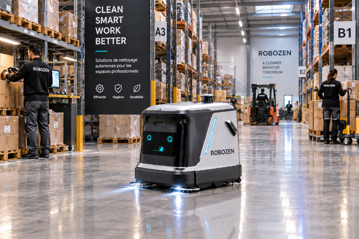 Robot de nettoyage professionnel OUNITECH Q3-G 4-en-1